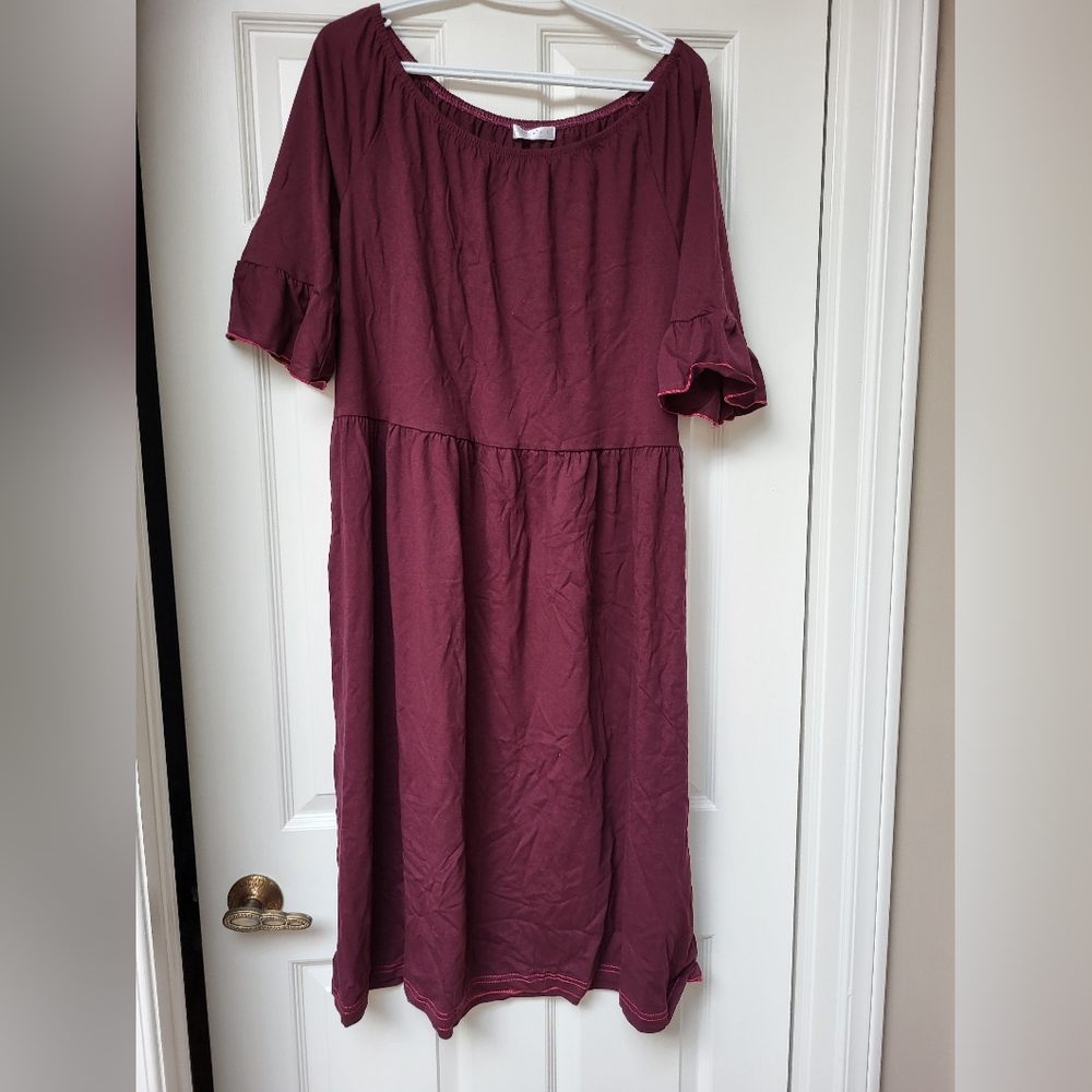 Sunshine Swing Size Large Dress with Flutter sleeves New Without Tags